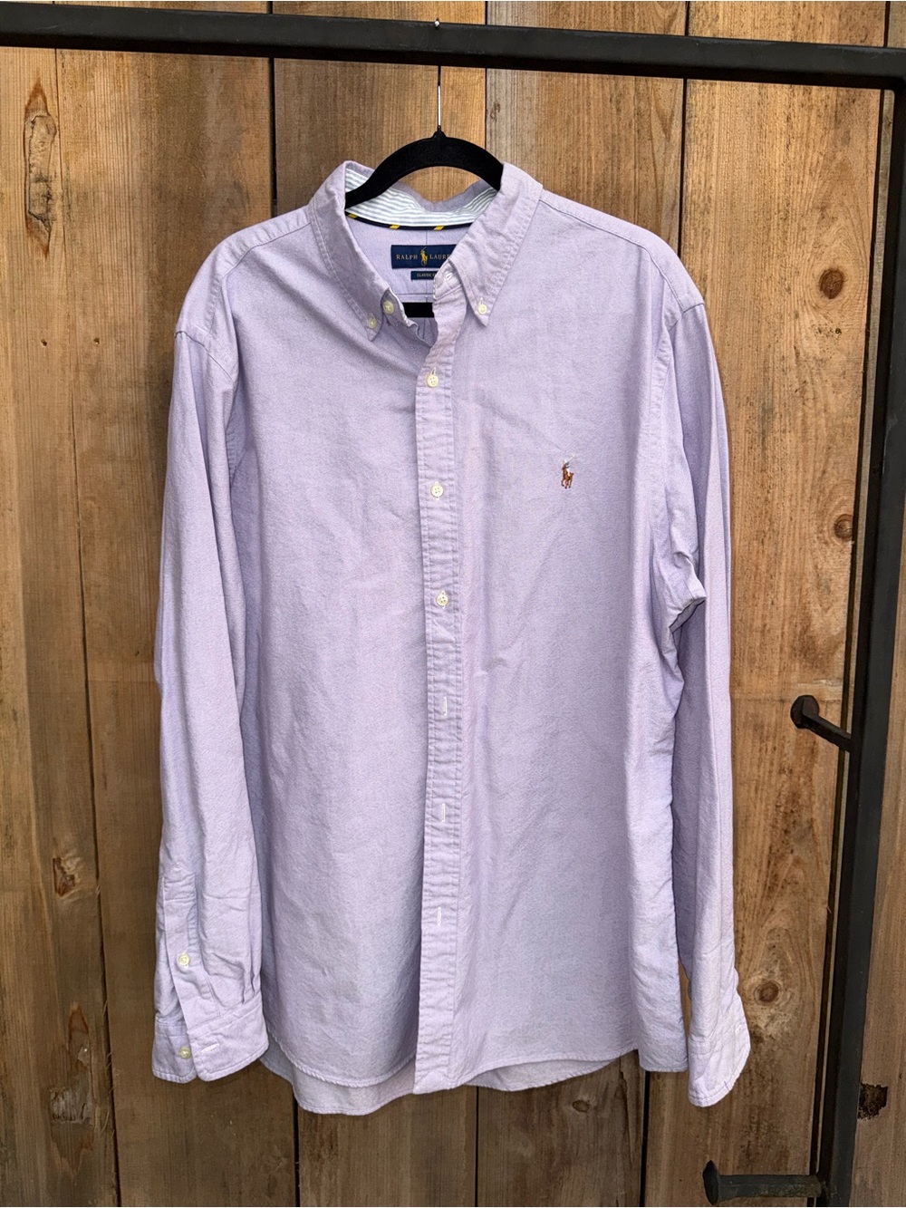 Ralph Lauren Men’s Light Lavender Oxford Button-Down Shirt size XXL